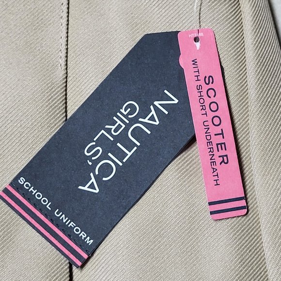 NWT‎ NAUTICA Girls School Uniform Khaki Skort Skirt Scooter Size 16 Regular - Picture 4 of 12